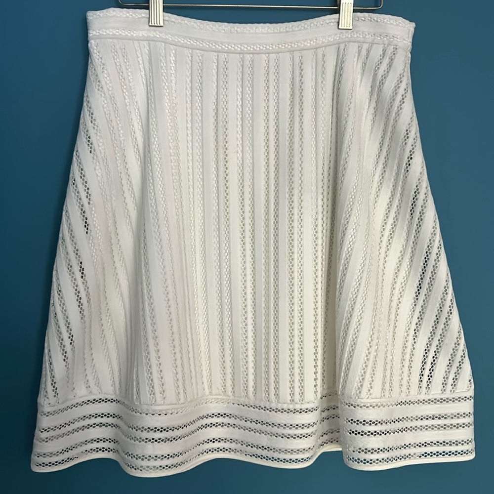 J. Crew striped eyelet skirt